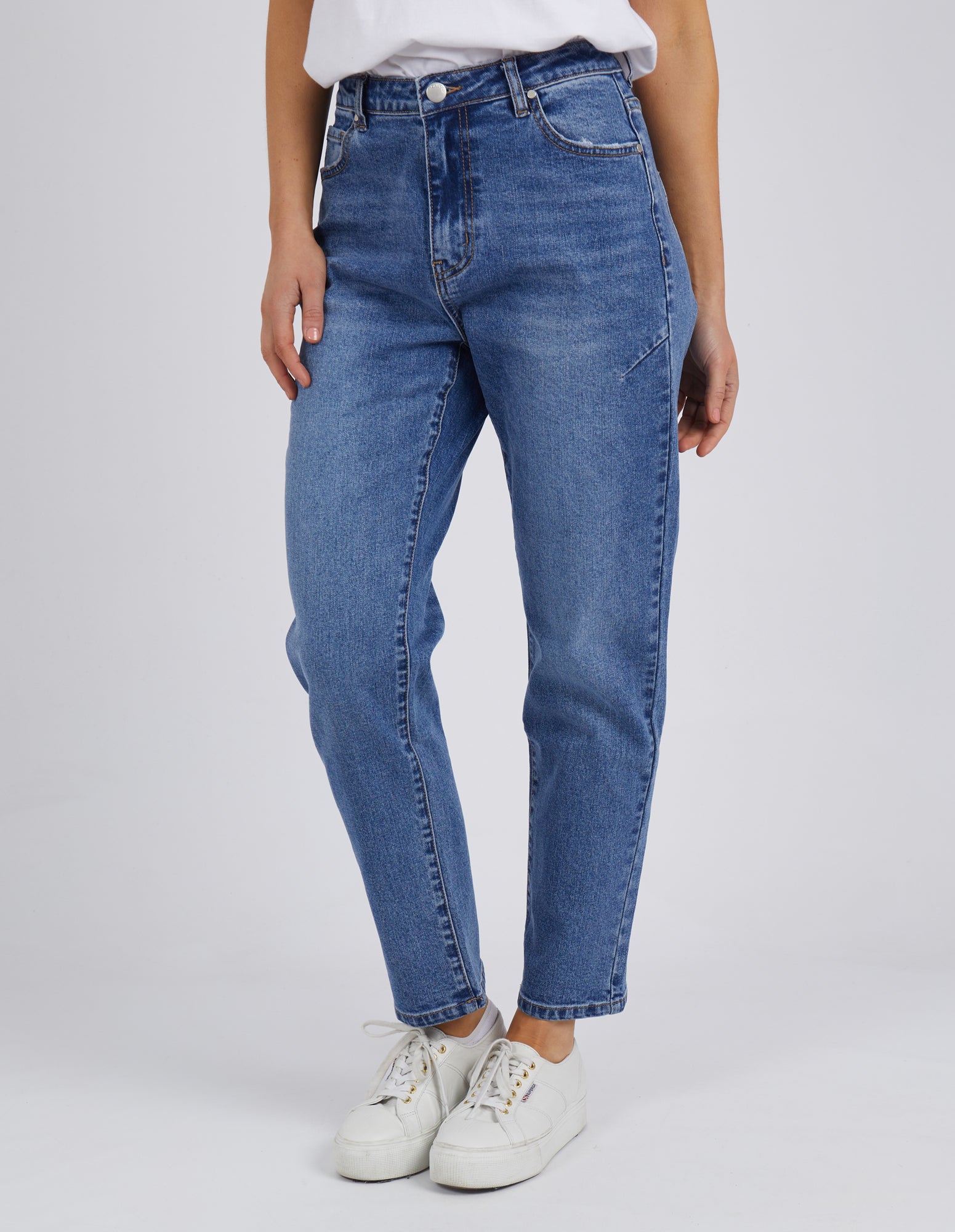 Barkly Straight Leg Jean Vintage Mid Blue | Buy Online | Foxwood Clothing